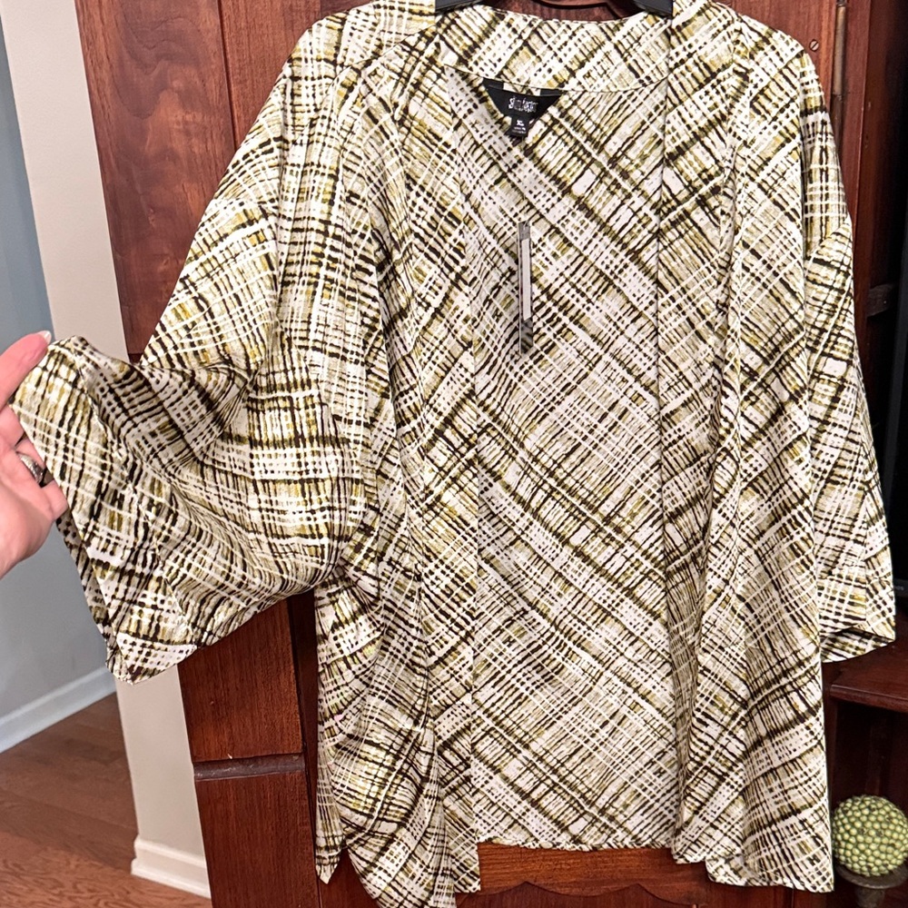 Investments Plaid Patterned Garment